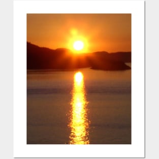 Alaska sunset Posters and Art